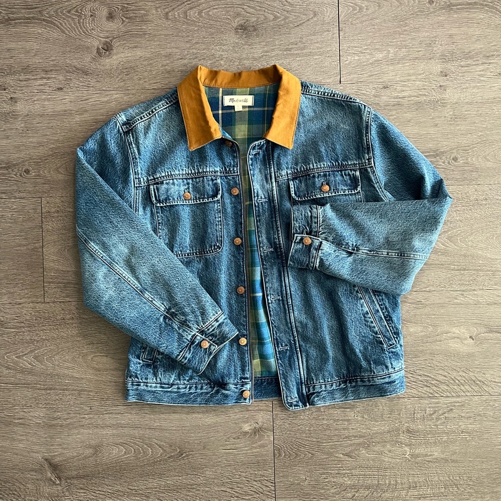 Madewell Men’s Flannel Lined Denim Chore Coat - L